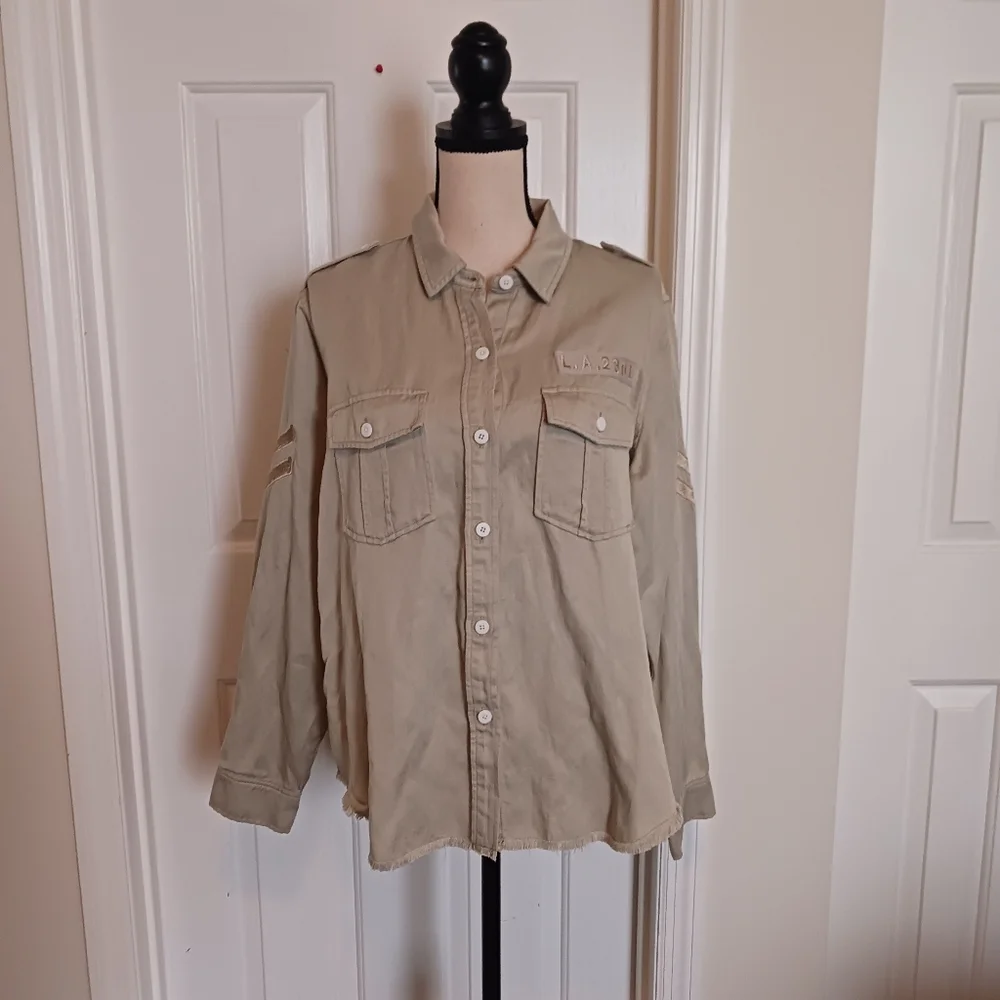 Rails Revolve Conrad Military Jacket in Pistachio Arrow Patch - Picture 4 of 16